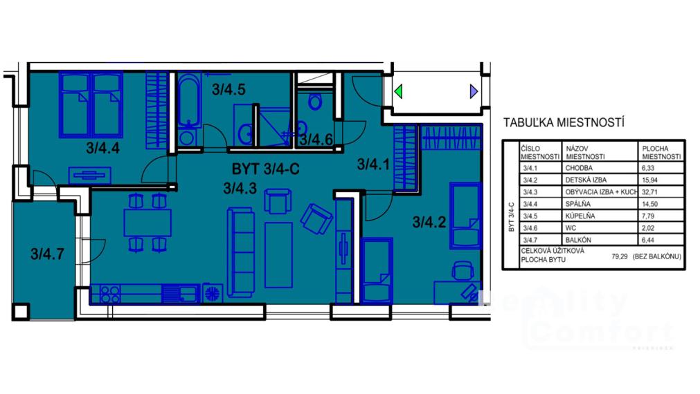3-izb. byt v novostavbe SEVERKA