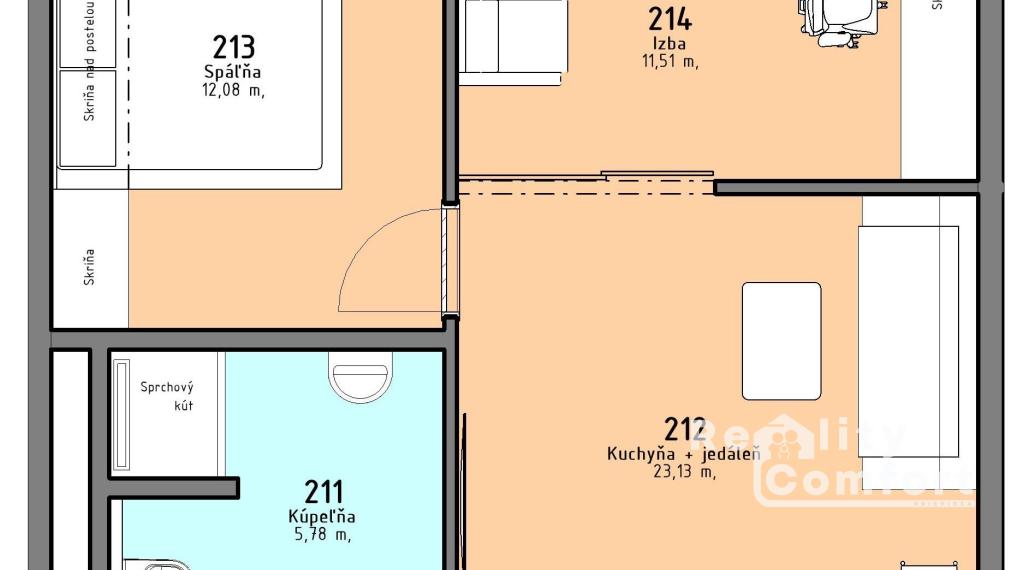 „Rezidencia PARK“– Nová dimenzia moderného bývania - Byt č.2